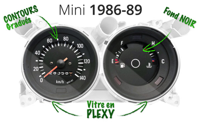 Compteurs pour Mini 1986-1989
